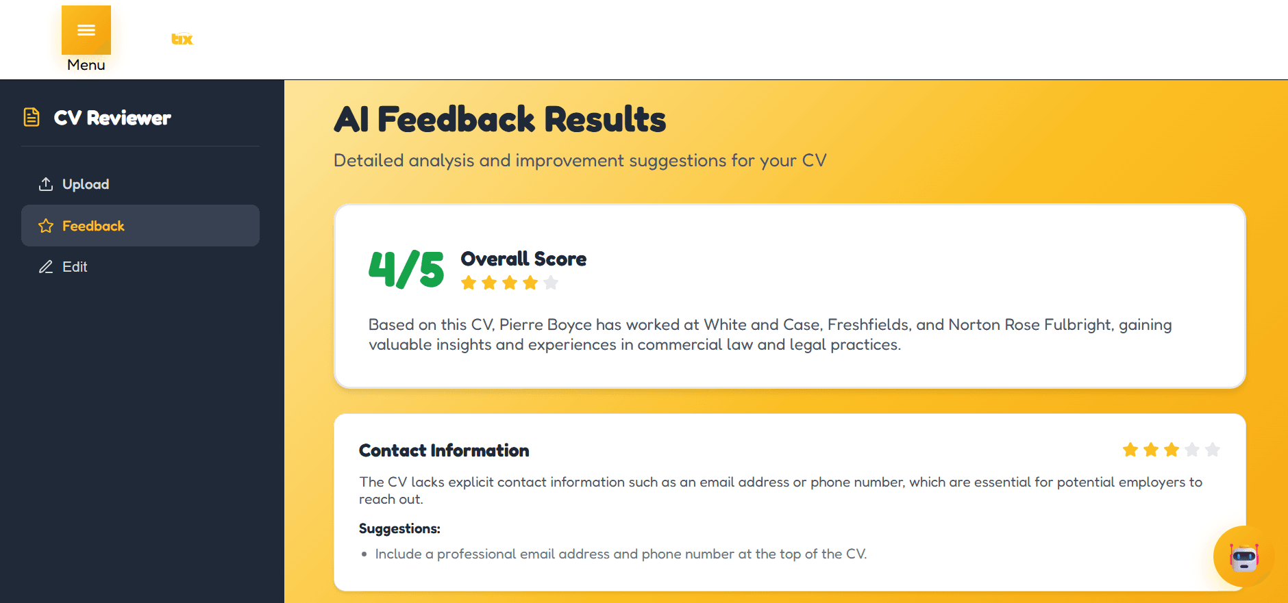 CV Reviewer